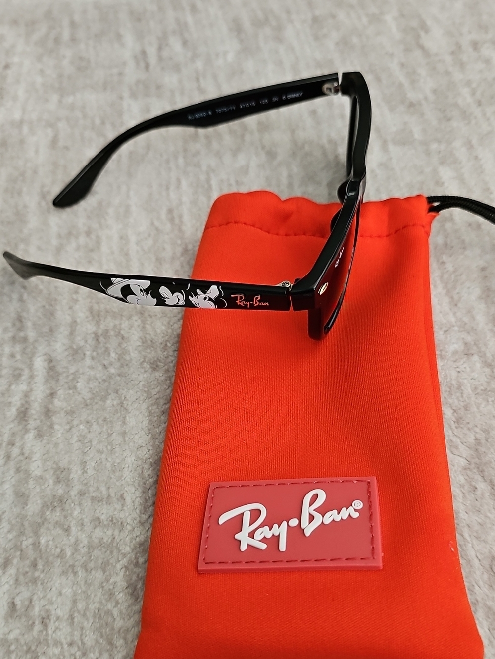 Ray-Ban Disney MICKEY Kids Black Sunglasses with White Graphics